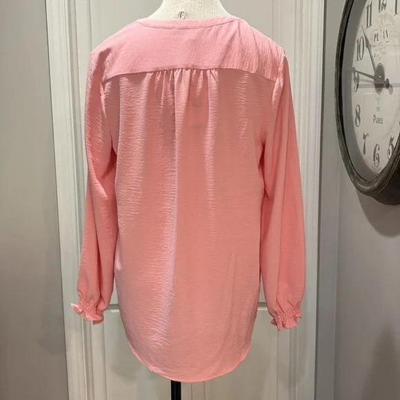 Tommy Hilfiger sz M pink feminine long sleeve flowy top NWT - Picture 5 of 10